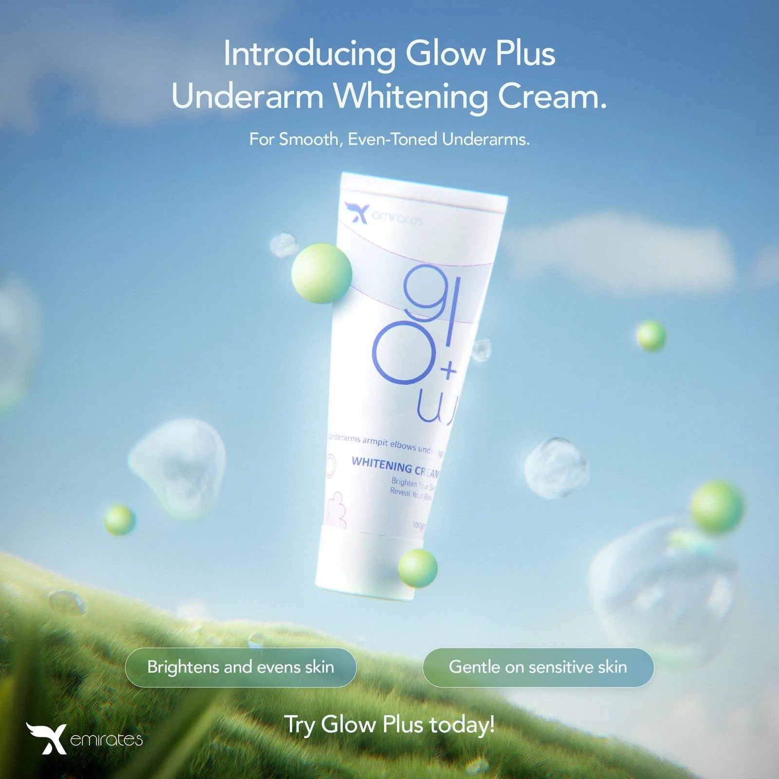 Cream X Emirates  & Glow+ (Underarms, Armpit, Elbows & Underlegs)