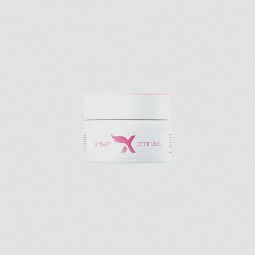 Video thumbnail showing the classic white jar of Cream X Emirates to new pin jar Face Whitening Night Cream.