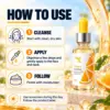 Cream X Emirates Vitamin C Face Serum – How to Use Three-step guide for applying Cream X Emirates Vitamin C Face Serum and following with moisturizer