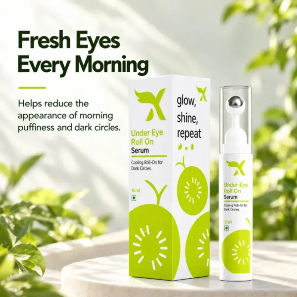 Under Eye Serum for Puffiness and Dark Circles Under Eye Roll On Serum for the appearance of morning puffiness and dark circles