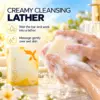 Cream X Emirates Kojiglow Creamy Cleansing Lather Hands lathering Cream X Emirates Kojiglow soap with creamy foam