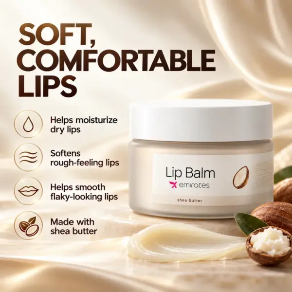 X Emirates Lip Balm Moisturizing Benefits X Emirates Shea Butter Lip Balm with moisturizing benefits for dry lips