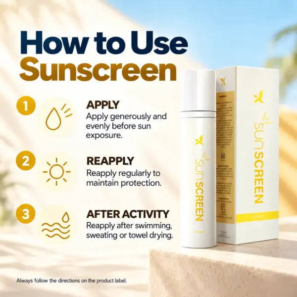 How to Use Sunscreen SPF 50 How to apply and reapply Sunscreen SPF 50