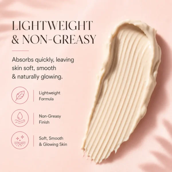 Lightweight non-greasy texture of Face Whitening Cream