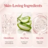 Gluta Foaming Face Wash – Ingredient Graphic Ingredient graphic for Gluta Foaming Face Wash showing Glutathione, Aloe Vera and Glycerin
