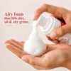 Gluta Foaming Face Wash – Rich Foam Texture Airy foam texture of Gluta Foaming Face Wash dispensed onto the palm