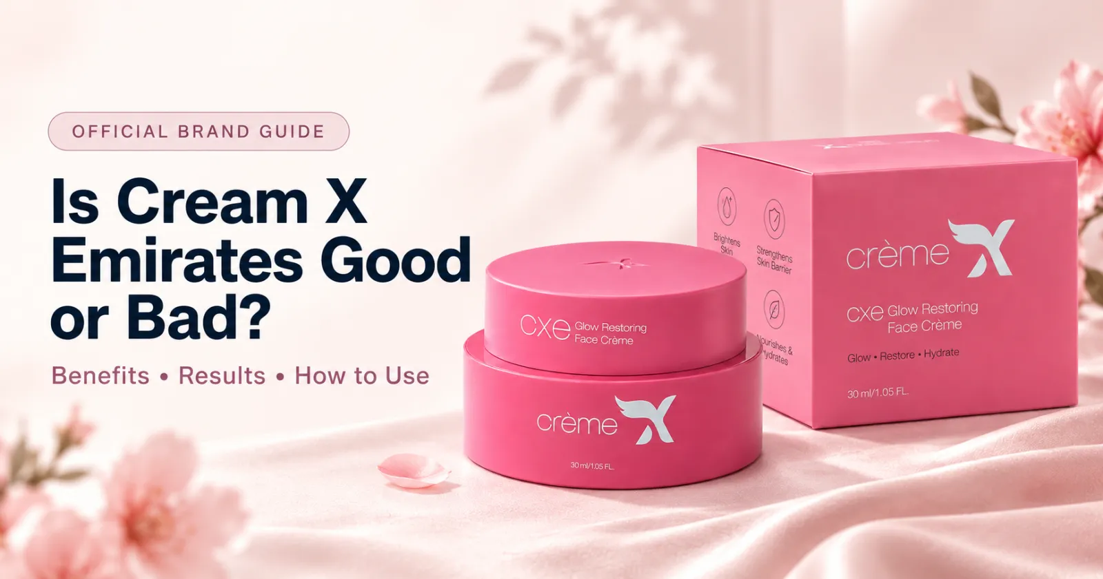 Cream X Emirates Face Whitening Cream official benefits, results and usage guide